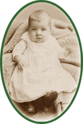 Sophia Carney when a baby (c. 1887)